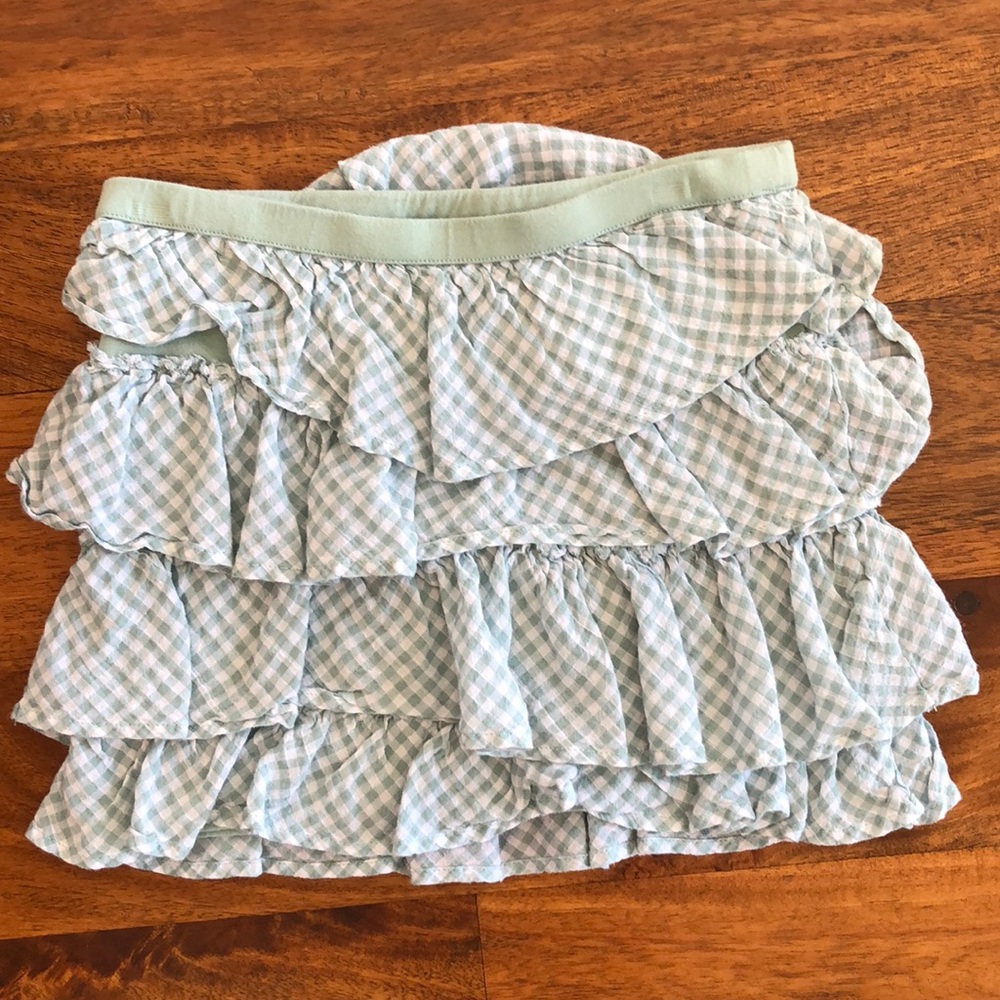 Crewcuts Factory gingham ruffled skirt